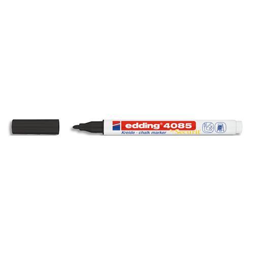 MARQUEUR CRAIE LIQUIDE EDDING E-4085 POINTE OGIVE 1-2MM BASE EAU - EFFAÇABLE CHIFFON HUMIDE - COLORIS NOIR