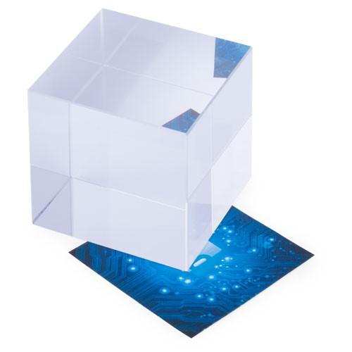 Presse-papier publicitaire Cudor - en verre, personnalisable avec impression_0