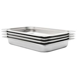 VidaXL Récipients Gastronorm 4 Pcs Gn 1 1 65 Mm Acier Inoxydable - argenté 50880_0