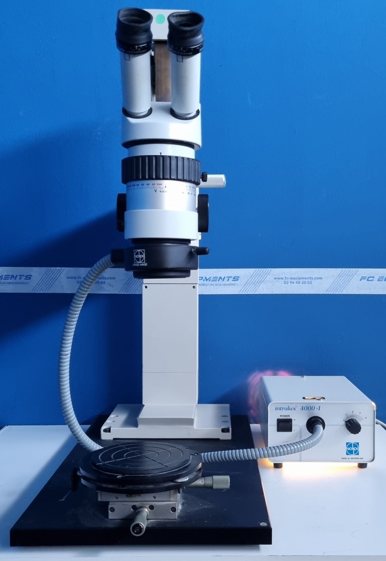 Wild heerbrugg m7a stereo microscope   volpi intralux 4000-1 light source_0