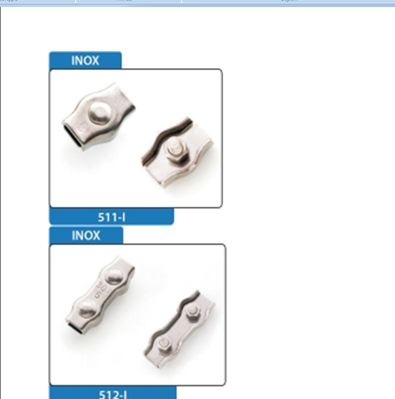 Serre-câble inox 304 - Modèles 511-I-06 BL (6 mm) et 512-I-10 BL (10 mm)_0