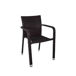 Anticline Créations Fauteuil empilable MANATHAN noir - H81 X L56 X P58  - Assise H45 - noir plastique JS15003_0