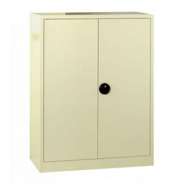 Armoire à portes battantes H 1200 x L 920 mm - Coloris Ivoire - Polyvalente pour matériel de bureau - Marque Rolléco_0