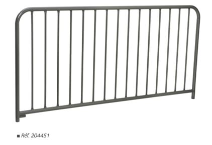 Barrière à barreaux très fonctionnelle en acier galvanisé ou peint sur galva - Longueur 2000 mm (15 barreaux)_0