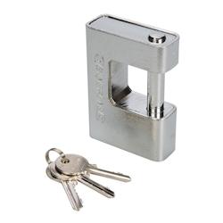 Cadenas Monobloc Blindé 90 mm – Sécurisé, Résistant aux Effractions – Protection Optimale - Silverline - gris 5060012965310_0