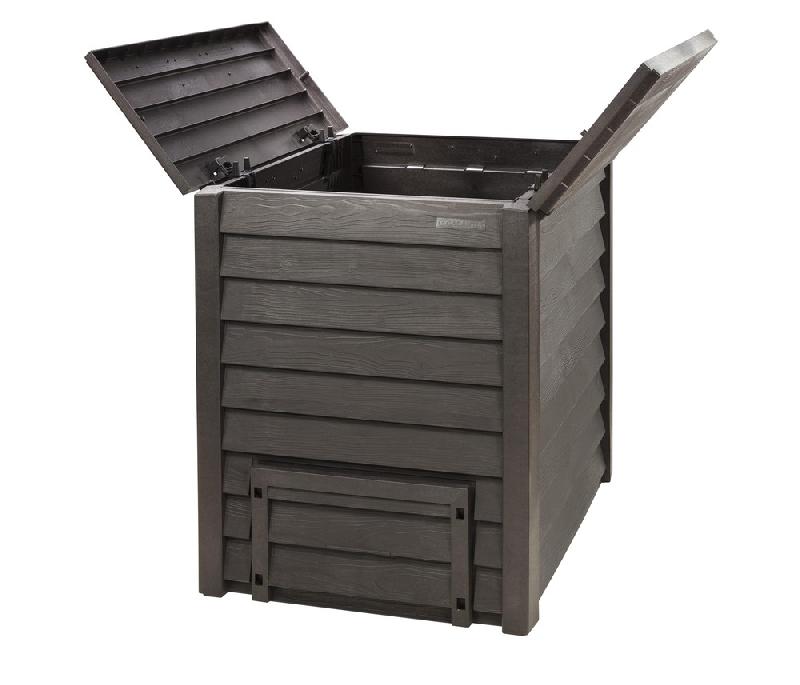 Composteur Thermo Wood avec grille de fond - Brun - Capacité 600 litres_0