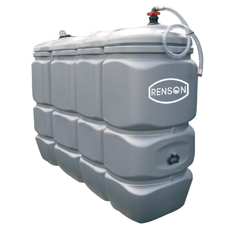 Cuve de stockage fuel fixe 2000L pré-équipée - PEHD double parois - Traitée anti-UV - Marque RENSON_0