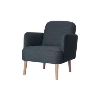 Fauteuil d'accueil Brooks Pieds hêtre Tissu anthracite_0