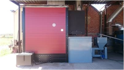 Générateur biomasse 900 kW - production d'air chaud jusqu'à 150°C - débit 22000 m3/h - alimenté par granulés de bois_0