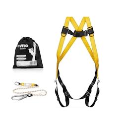 Harnais de sécurité absorbeur de chocs 2 mètres Polyester VITO - jaune 5604612702816_0