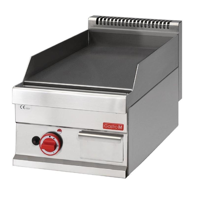 Plancha gaz - plaque lisse en inox 65/40 FTG - GL917 avec température homogène et bac récupérateur_0