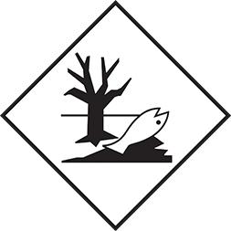 Plaque-étiquette de danger ADR, 30×30 cm - acier galva - Dangereux pour l'environnement - Référence 46274_0
