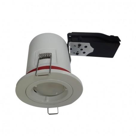 Support de spot BBC rond blanc fixe - avec douille automatique incluse_0