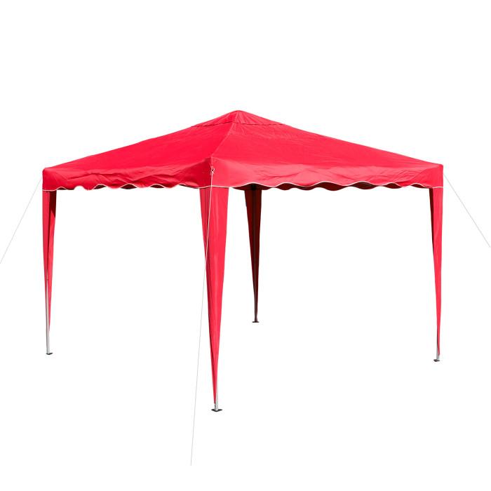 Tonnelle pliante/ pavillon pliable 3x3 m couleur rouge_0