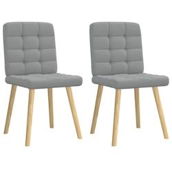 VidaXL Chaises à Manger Lot De 2 Gris Clair Tissu - gris 4101091_0