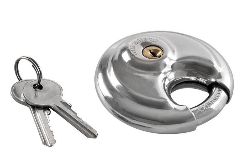 ProPlus 341320 - Cadenas disque 70 mm avec 2 clés chromées_0