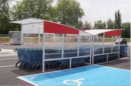 Abri chariot EVO 2 - Structure en aluminium avec bardage en verre trempé - Options de dimensions et finitions personnalisables_0