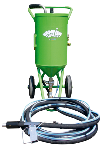 Aérogommeuse professionnelle TOPOLINO 18 - ACF France : décapage précis bois, graffiti, poutres, lasure - Cuve 18L, 29kg, pression 0.5-7 bars_0