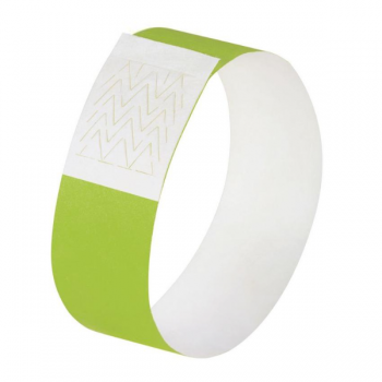 Bracelet d'identification personnalisable - 120 bracelets - vert fluo - résistant et inviolable_0