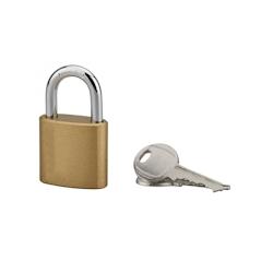 Cadenas à clé, intérieur, ovale, 32 mm, anse acier cémenté, 3 clés - SP - doré 3150268860308_0