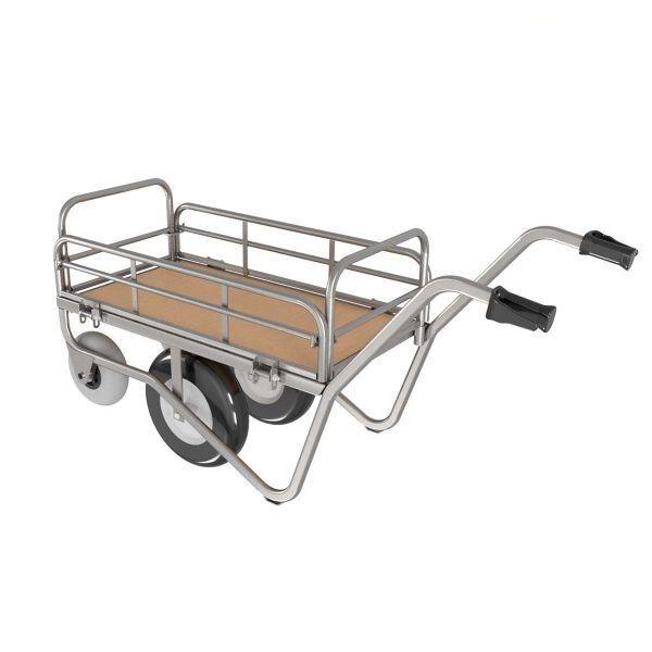 Chariot fleuriste - Grand modèle 140 x 60 cm, 47kg - Plateau en contreplaqué, roues increvables, charge 100kg_0