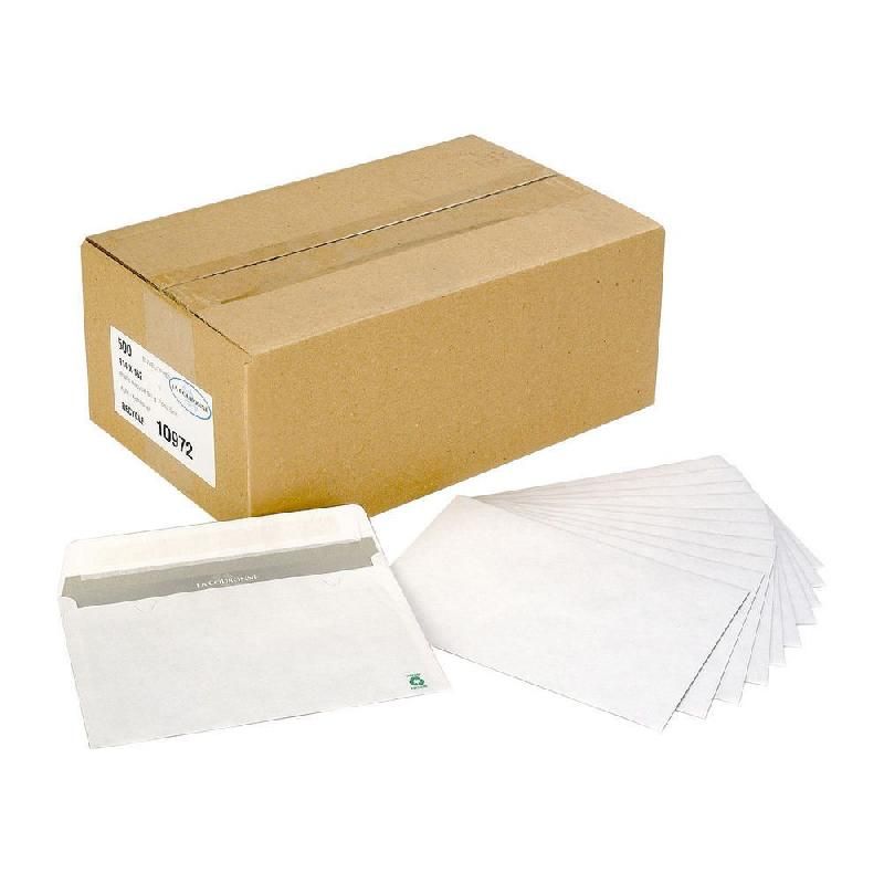 COURONNE ENVELOPPE BLANCHE 100% RECYCLÉE - LA COURONNE -  - 114 X 162 MM - SANS FENÊTRE - 80 G/M2 - BOÎTE DE 500