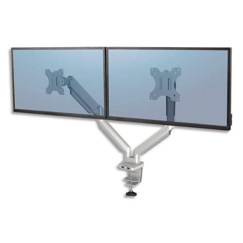 Fellowes bras porte-écran double platinum series argent 8056301_0