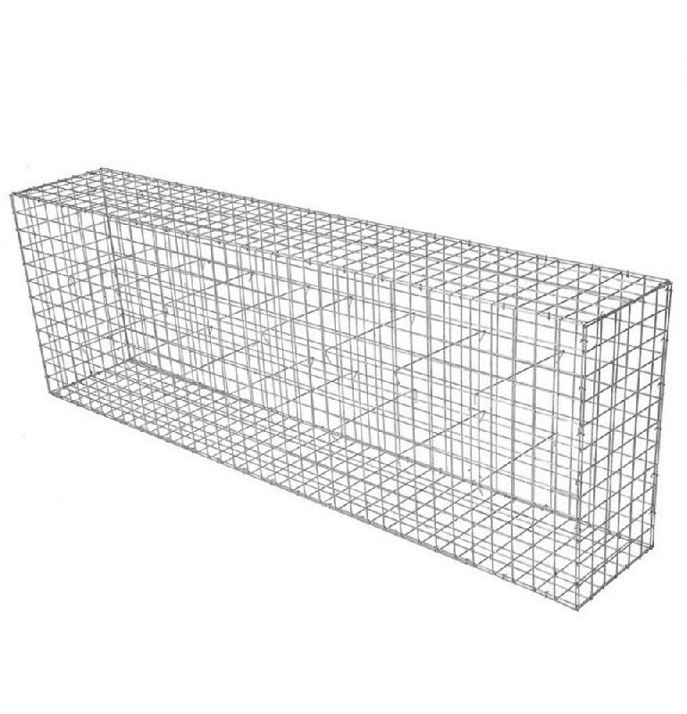 Gabion décor cube 120 x 60 cm - gab1206060 - cage en fil zinc aluminium, volume 0.22 m3_0