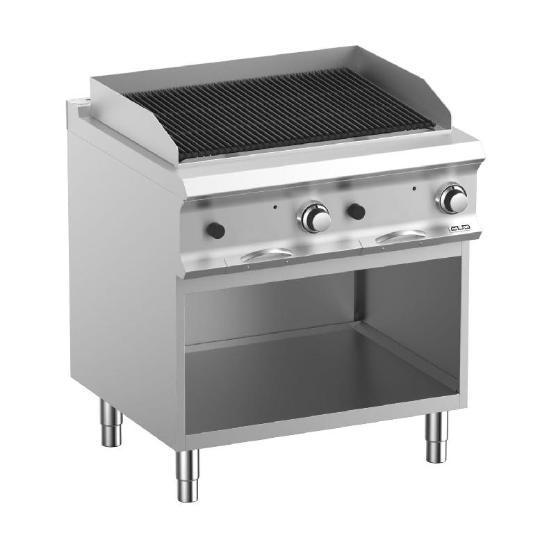 Grille a pierre de lave professionnel 35,2x47,55(x2) sur soubassment domina pro 700 - PLG78AG_0