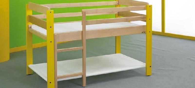 Lit combiné couchette - Mobilier ergonomique et esthétique - Pour enfants de 2 à 7 ans - Dimensions 120x60 cm_0