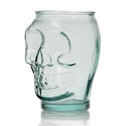 MONDO DECO Verre Crâne Verres recyclés Transparent H 12,5 cm Diamètre 7,8 cm 45cl x6 - 3558840053511_0