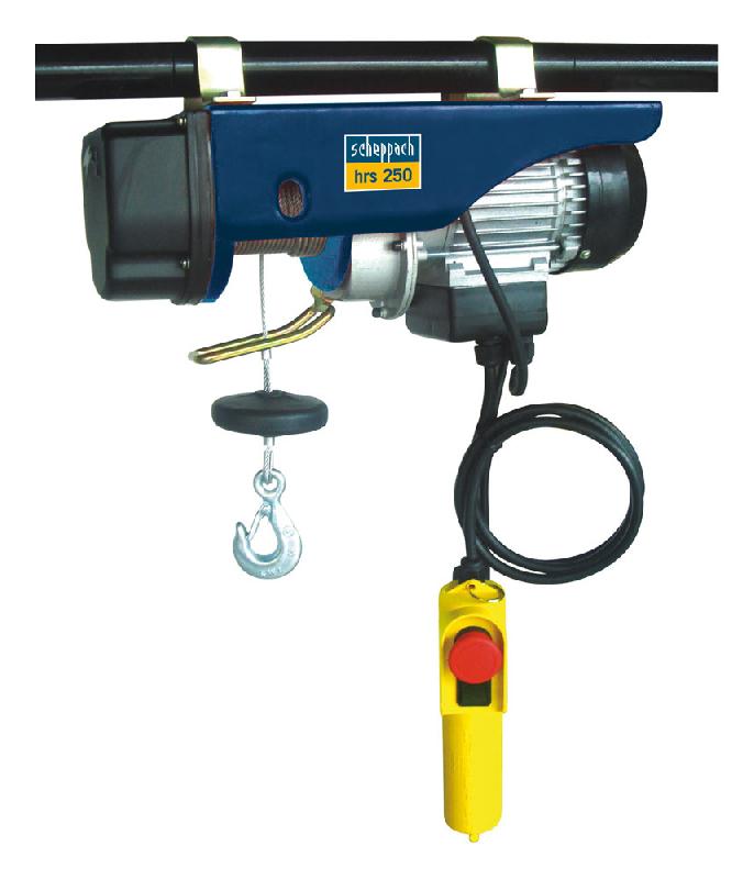 Palan électrique HRS 250 - 12 mètres - 250 kg - 530 W - Avec poulie de moufflage_0