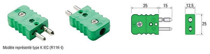 connecteur pour thermocouple type k