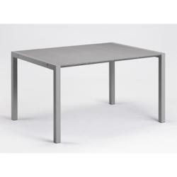 Table de jardin - Eden 133 Gris Platinium 133x87 cm - Aluminium et résine - 6 places - Grosfillex_0