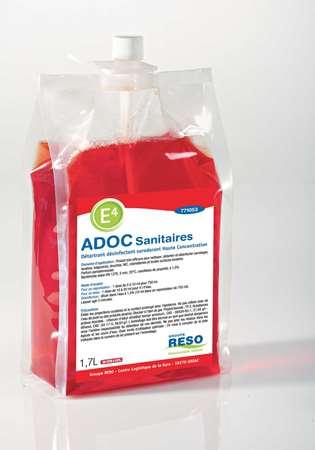 771053a / 771053 - Adoc Sanitaires - Nettoyant détartrant désinfectant surodorant - 4 x 1,7 L - Parfum pamplemousse - Reso_0