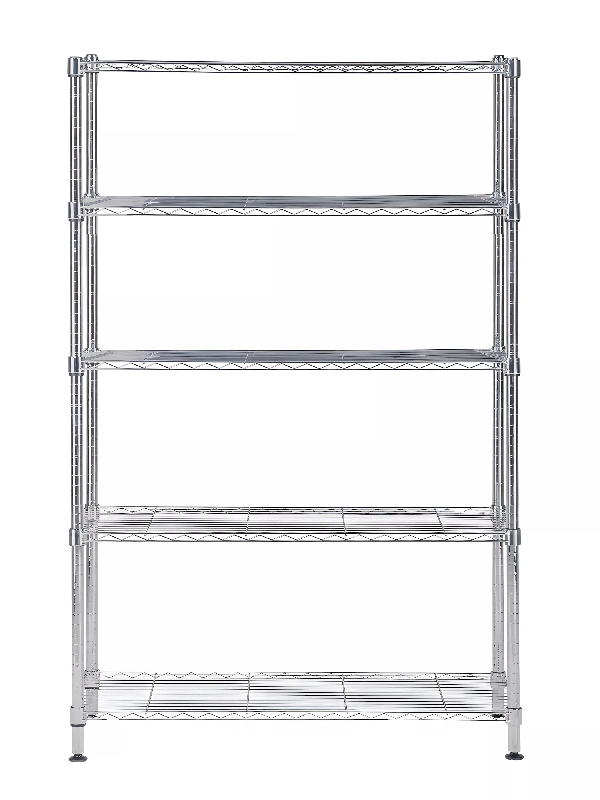 Étagère métal chromé 5 tablettes 120 cm_0