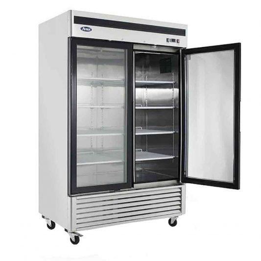 Armoire tropicalisée 2 portes vitrées inox positive - MCF8707GR_0