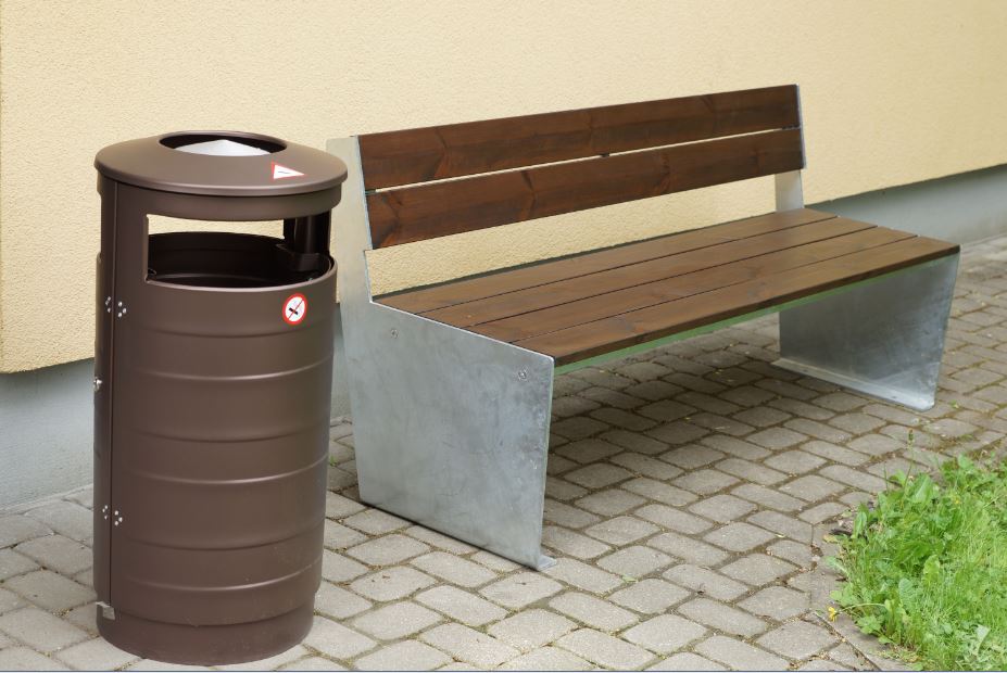 Banc public et méridienne Riga - châssis renforcé 8mm - acier galvanisé ou polyester - pin ou mélèze - 180cm_1