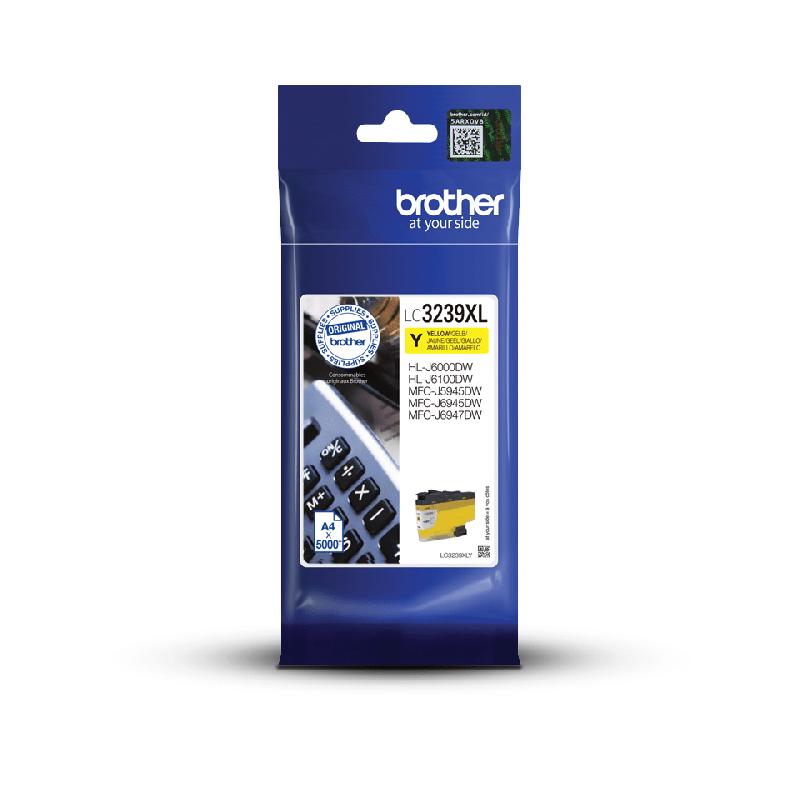 Brother Cartouche d'encre LC3239XLY originale à haut rendement – Jaune_0