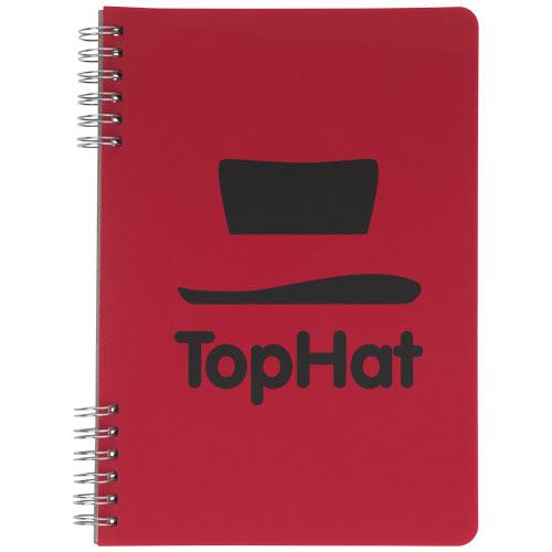 Carnet de notes A5 Flex - spirales - couverture souple - 80 feuilles papier blanc ligné 70g/m²_0
