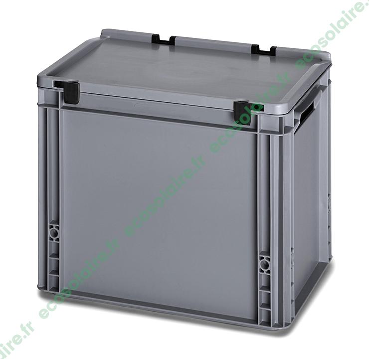 Coffre à batterie en polypropylène 400x300x335mm - avec aération et fonction de bac de rétention_0