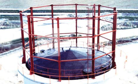 Gazomètres flottants - Pramar - Acier au carbone avec presse hydraulique pour faible pression_0