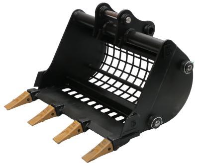 Godet multi-grilles 4 - 6 tonnes - 900 mm - Grille 25 mm et 50 mm - Dents Type CAT J200 - 165 Kg - Minipelle-shop_0