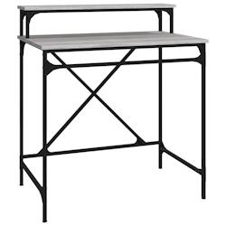 Helloshop26 - Bureau table poste de travail meuble d'ordinateur informatique étude sonoma 80 x 50 x 90 cm bois d'ingénierie et fer 02_0023965 - 3000_0