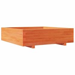 Helloshop26 - Jardinière bac lit surélevé plantes fleurs terrasse jardin cire 90 x 90 x 26,5 cm bois de pin massif marron 02_0038528 - 3000217719617_0
