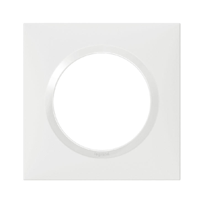 LEGRAND DOOXIE PLAQUE CARRÉE 1 POSTE FINITION BLANC 600801