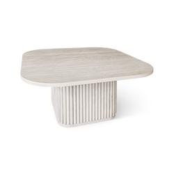 Now's Home - Table Basse Carre Effet Travertin Naturel 80x80xht36cm Susan - 3256390252179_0