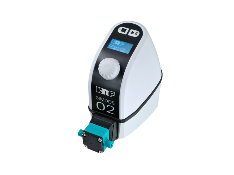 Pompe de laboratoire à membrane pour le dosage de liquides, débit: 0.03-20 ml/min - SIMDOS® 02 FEM 1.02 RC-P_0