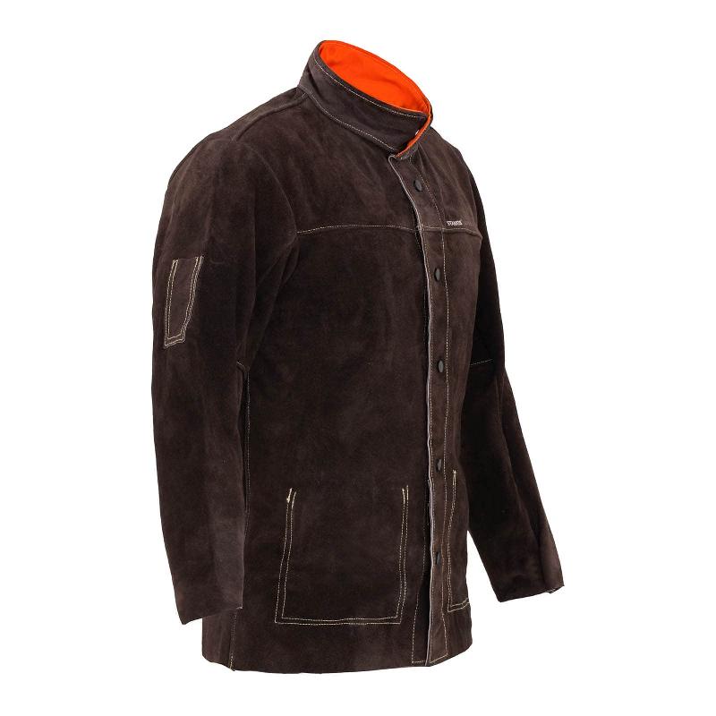 VESTE DE SOUDEUR EN CUIR CROUTE DE BOVIN TAILLE M OUTILS ATELIER 14_0007103_0