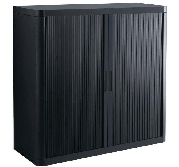ARMOIRE EASY OFFICE HAUTEUR 104 CM CORPS ET RIDEAUX COLORIS NOIR - MANUTAN COLLECTIVITÉS